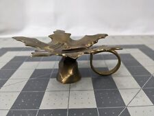 Brass Leaf Candle Holder Finger Hold 2 Inch Tall