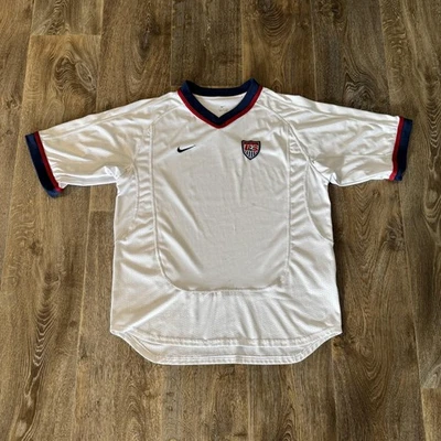 Vintage Nike Team USA Soccer Jersey Mens Large White Dri Fit Shirt USMNT - Image 1 of 4