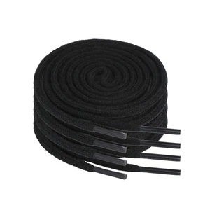 2 Paar Rundsenkel 90cm Schwarz – Baumwolle für Sneaker & Schuhe - Picture 1 of 4