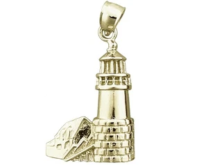 Colgante Faro Marshall Point Maine Oro 14K - Imagen 1 de 6