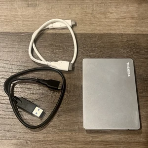 Toshiba Canvio Flex 2TB Portable External Hard Drive USB-C USB 3.0Silver for PC - Photo 1/5