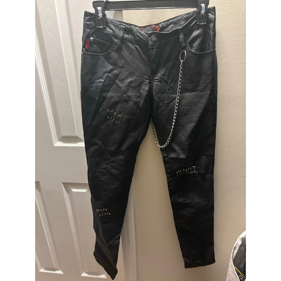 Tripp NYC flawed altered vegan leather black pants - Изображение 1 из 4