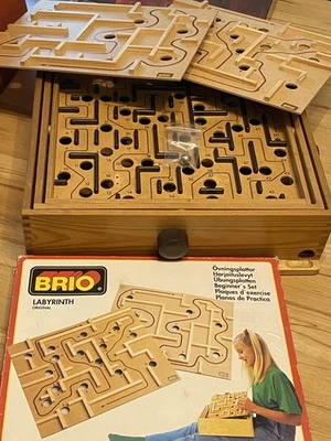 Brio Labyrinth Geschicklichkeitsspiel Holz Vintage Inkl. Übungsplatten Retro Top - Bild 1 von 4