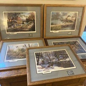 Ken Zylla Lot Of 5 Commemorative Stamp Prints, Coming Together, Outfoxed, Family - Picture 1 of 6