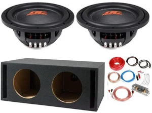 2 DC Sound DSW2000 10" Subwoofer Montaggio Basso 2000W + Scatola Portata + Kit Amplificatore 0G - Foto 1 di 9