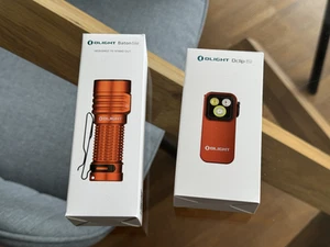 Olight Baton Turbo (1000Lumen) + OClip Pro (500Lumen) - Taschenlampe-Orange - Bild 1 von 1