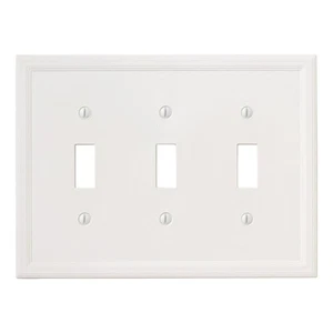 Coperchio Interruttore Luce, Piastra da Parete Isolata Triplo Toggle per Prese Elettriche... - Foto 1 di 9