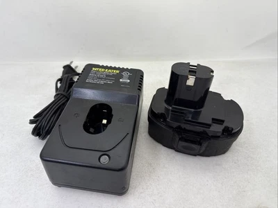 Batería y cargador OEM WEEDEATER 18V 1801 BC-CTM-18 genuino probado Foto 1 de 4