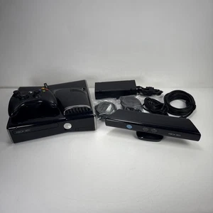Microsoft Xbox 360 S Slim 250GB Console Bundle, Controller, Kinect, Intercooler - Picture 1 of 22