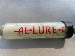 VINTAGE AL RASCH AL-LURE-0 LURE  PAPER  BLACK BRAINERD MN - Picture 1 of 6