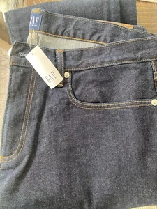 GAP Herren Jeans 34 x 30 Neu mit Etikett Dark Denim Skinny Hose Freizeitkleidung - Bild 1 von 8