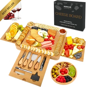 Cheese Board & Knife Set, Charcuterie Board with Accessories, Mother's Day - Picture 1 of 12