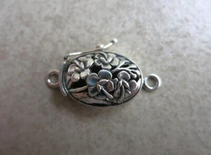 **SALE**GORGEOUS ORCHID DESIGN STERLING SILVER BOX CLASP!!!