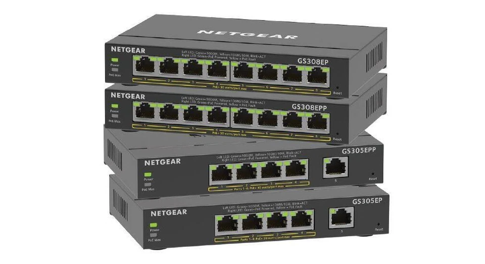 NETGEAR 8-Port Gigabit Ethernet PoE+ Power over Ethernet - Bild 1 von 1