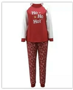 Family Pajamas Matching Ornament-Print Set Long Sleeve Red Medium New - Picture 1 of 5
