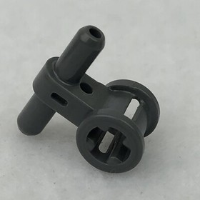 LEGO 99021 Dark Bluish Gray Pneumatic Hose Connector with Axle Connector (x2)