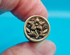 Vintage Metal & Wood Star Flower with Leaves Sealing Wax Seal Stamp - Bild 1 von 4