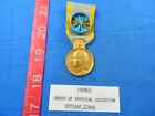 3" France Order of Physical Education Medal Goldtone Vintage Badge Pin