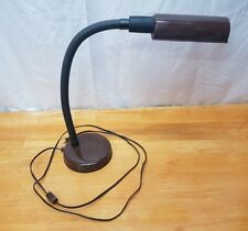 VINTAGE 1970's ITALIAN Veneta Lumi Brown Serpentine Desk Lamp! Retro!