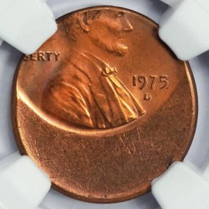 1975 D NGC MS64 35 % off Center Lincoln Cent Mint Error - Picture 1 of 4
