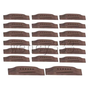 Rosewood Bridge for 6 String Folk Acoustic Guitar DIY Repair Parts Pack of 20 - Picture 1 of 6