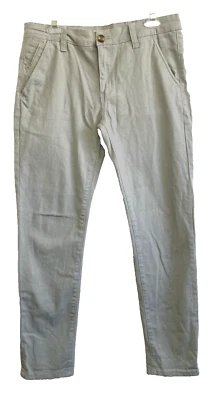 Pantalones de carbono para hombre 32x32 gris ajustados Freedom Flex pierna recta  Foto 1 de 4
