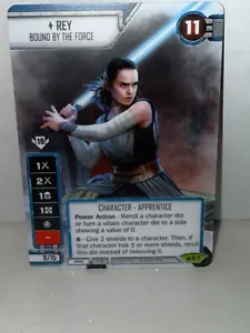 Star Wars Destiny Spark of Hope #057 Rey - Bound By The Force PROMO TOP 16 - Imagen 1 de 2
