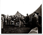 Us Troops 1942 New Caledonia Wwii Putting Up Tents Original Photo