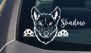 Dingo Peeking Dog Car Decal Vinyl Sticker - Bild 1 von 5