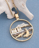 Ireland Harp Cut Coin Pendant Necklace 3//8/" Diameter, # 171B