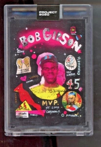 2020 Topps Project 2020 1959 Topps /11395 BOB GIBSON Gregory Siff #108 HOF - Picture 1 of 2