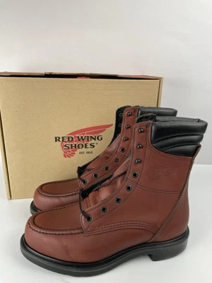 Botas Red Wing 402 clásicas supersuela punta lisa sin usar, en caja, puntera para hombre talla 8 E EE. UU. Foto 1 de 4