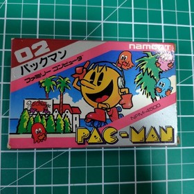 NAMCOT PAC MAN Famicom Software NPF 4500 Original Box And Manual Complete