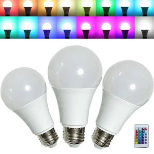 E27 RGB Globe Light Bulb 7W 9W 12W 2835SMD LED Lamp for Home Decor 165V-265V - Picture 1 of 4