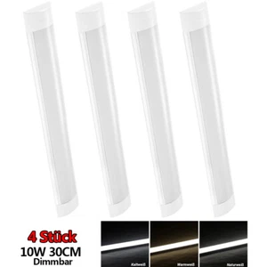 4x 10W 30CM LED Röhren Feuchtraumleuchte Werkstatt Garage Lampe Deckenleuchte DE - Bild 1 von 12
