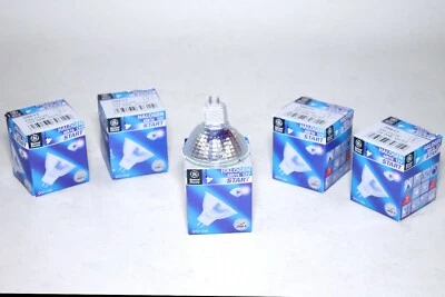 GE GENERAL ELECTRIC 5 x Lampadina Faretto 50W 12V GU 5,3 MR16 Riflettore 38 Gradi Angolo Fascio CONFEZIONE DA 5