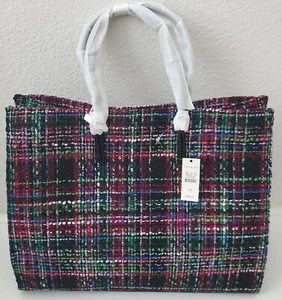 NEW Talbots - Esme Multicolor Woven Tote w/Tags Attached (Retail $159) - Picture 1 of 21