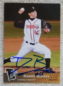 Toronto Blue Jays Danny Barnes Signed 2011 Lansing Lugnuts Auto Card - Imagen 1 de 1
