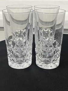 Vintage Highball Luminarc Sancy France Cut Crystal Clear Glasses Set of 4 - Bild 1 von 10