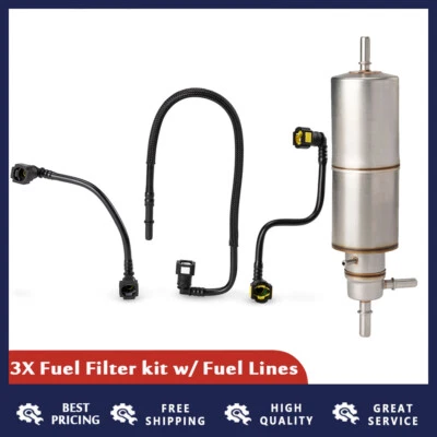 Kit de conversión de filtro de combustible y manguera de 3 piezas para Mercedes ML320 ML430 ML55 AMG 1634770201 Foto 1 de 4
