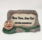 Vintage Frumps Figurine Golf Ball Head Sign D & D Studios Made In USA Funny 