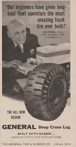 1959 General Tires - Camion giocattolo a lungo raggio Presidente W. O'Neil - Stampa foto pubblicitaria - Foto 1 di 2