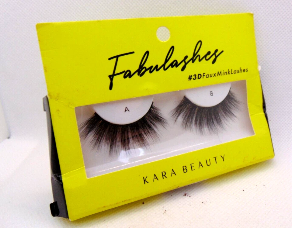 KARA BEAUTY FABULASHES 3D pestañas de visón sintético pestañas postizas A8 nuevo en caja Foto 1 de 1
