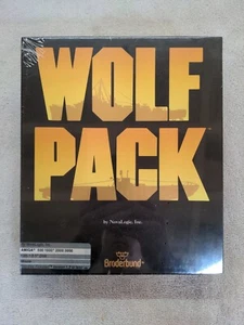 NEW Wolf Pack Broderbund NovaLogic 1990 Amiga Game Big Box SEALED - Imagen 1 de 5