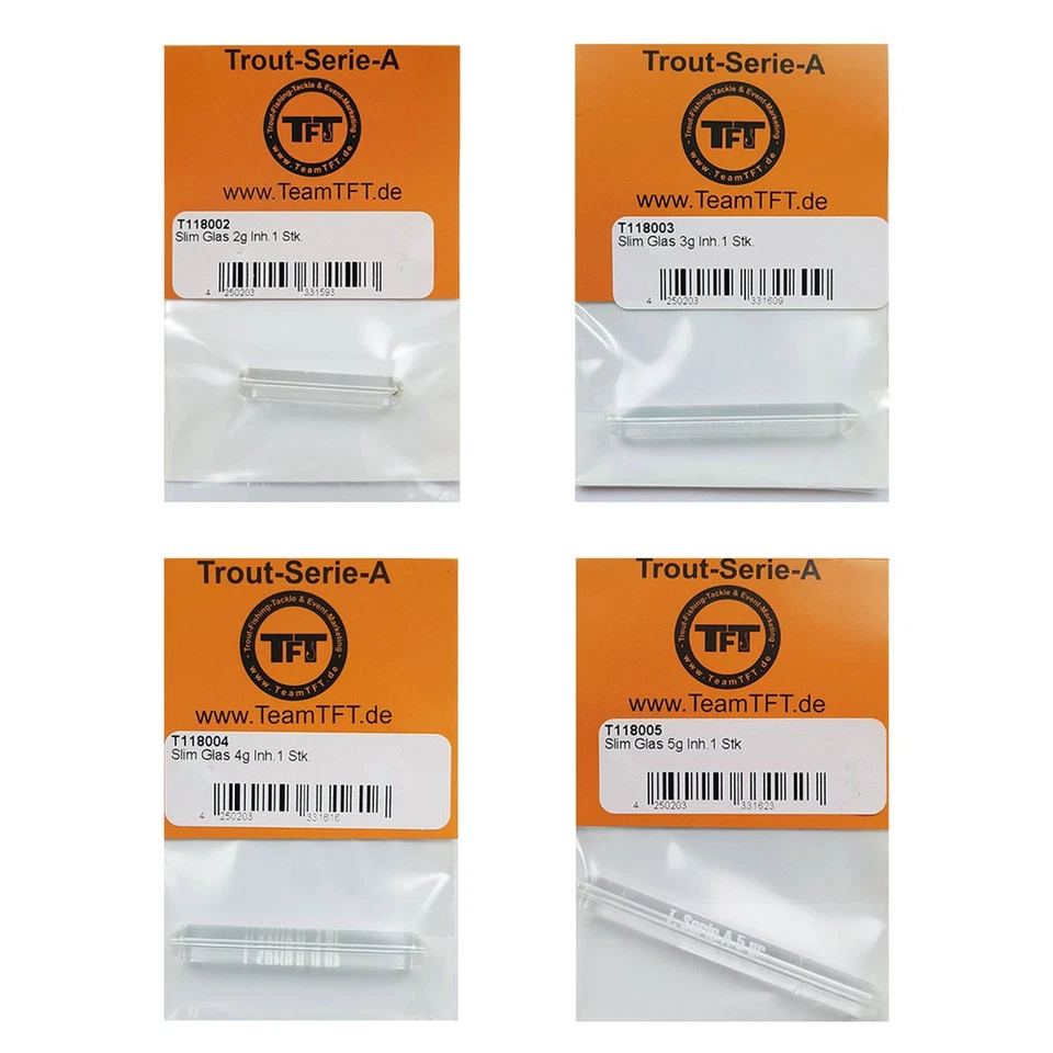 FTMAX Tremarella Glas Forellen Blei TFT Ghost slim 2 - 6 g Glasgewicht Angeln Glasblei