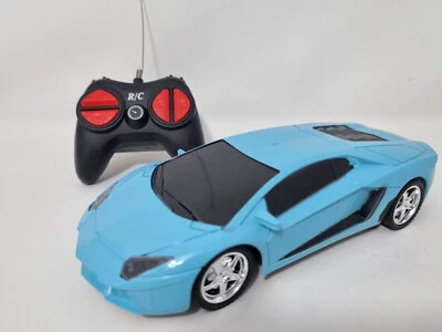 DELUXE MODEL Radio Remote Control Car 1/20 RC Lamborghini Blue Car