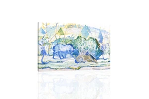 Horses Out To Pasture-Marc - - CANVAS OR PRINT WALL ART - Picture 1 of 2