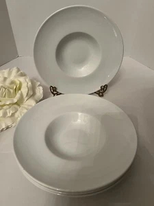 PIER 1 Pier Porcelain Pasta/Soup Bowls Large Rim LOT OF 4 Diameter 11” - Picture 1 of 2