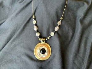 chicos necklace Vintage 2” Pendant sun gold tone silver tone copper tone  16-18” - Picture 1 of 6