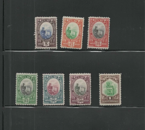 Stamps San Marino, lot of 7 stamps MH Cover